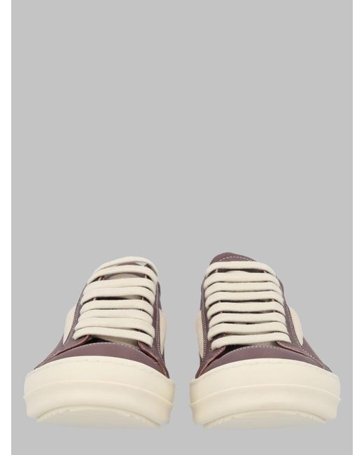 Rick Owens Metallic Sneakers Vintage Leather Trainers