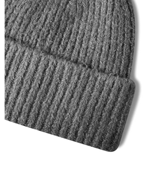 Acne Gray Korval Wool Blend Beanie for men