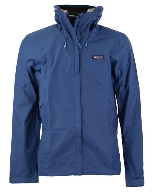 Patagonia Blue Nylon Rainproof Jacket for men