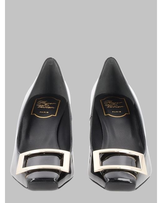 Roger Vivier Black Court Shoes Trompette Patent Leather