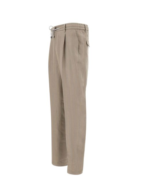 Peserico Natural Linen Trousers for men