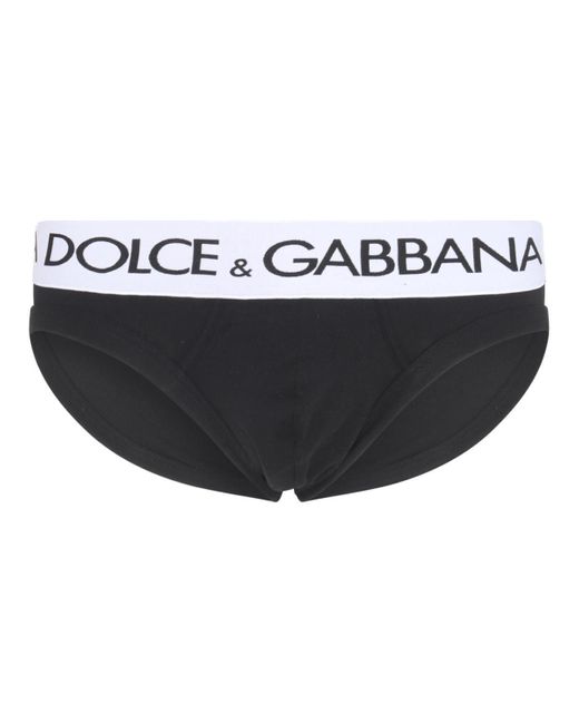 Dolce & Gabbana Black Cotton Logo Briefs for men