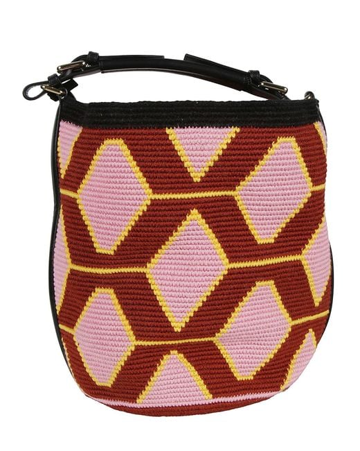 Colville Black Hexagon Cylinder Crossbody Bag