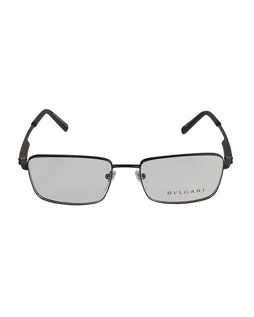 BVLGARI Metallic Classic Rectangular Rim Glasses for men