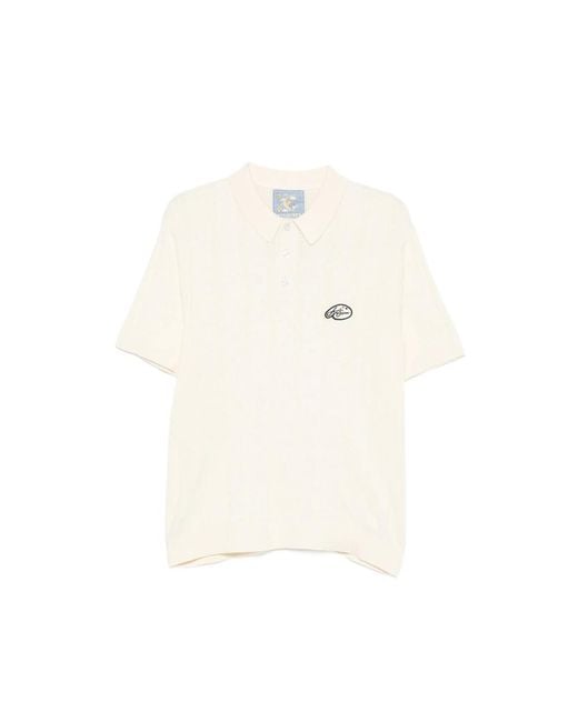 Kidsuper White Knit Polo Shirt Cotton for men