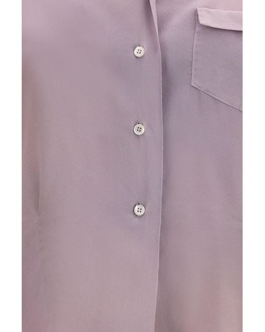 Maison Margiela Purple Silk Shirt