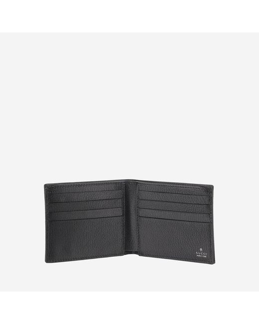 Gucci Black Bi-Fold Wallet Essence Classic for men