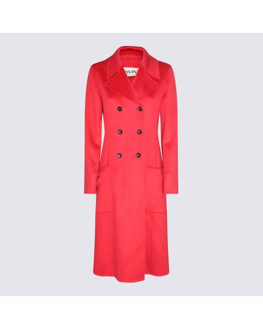 Lanvin Red Cashmere Long Coat