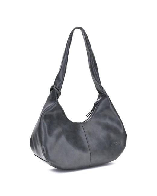 Ganni Blue Medium Hobo Shoulder Bag
