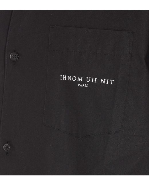 Ih Nom Uh Nit Black Logo Bowling Shirt for men