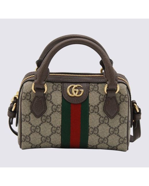 Gucci Brown Leather Ophidia Mini Bag