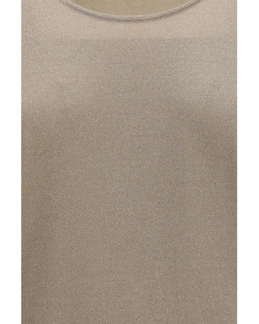 Brunello Cucinelli Natural Tank Top Luminous Knit