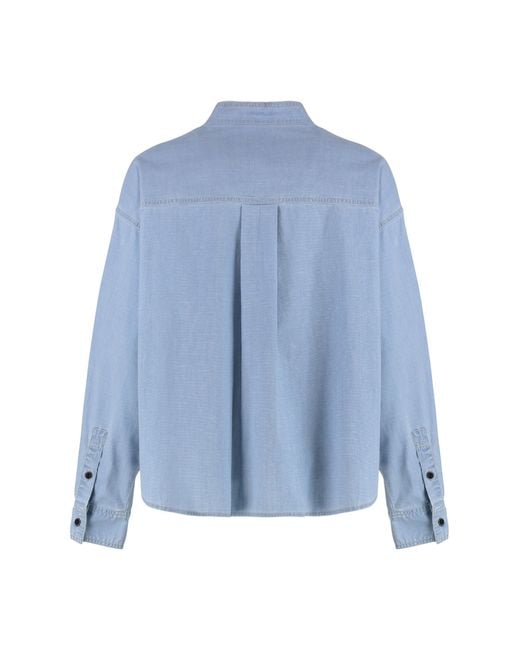 Isabel Marant Blue Blouse Vero Cotton Blouses