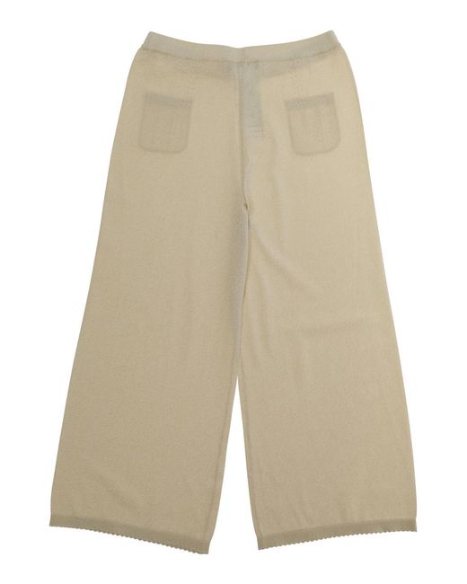 Emporio Armani Natural Trousers Girls Elastic Waist Viscose