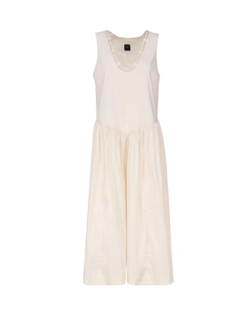 Pinko White Anonymous Midi Dress