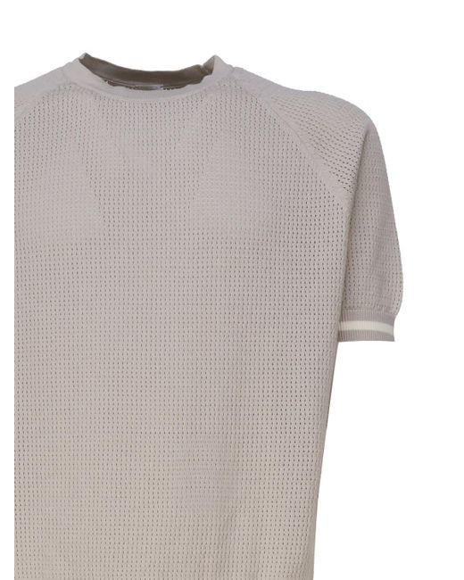 Eleventy Gray Knitted T-Shirt for men