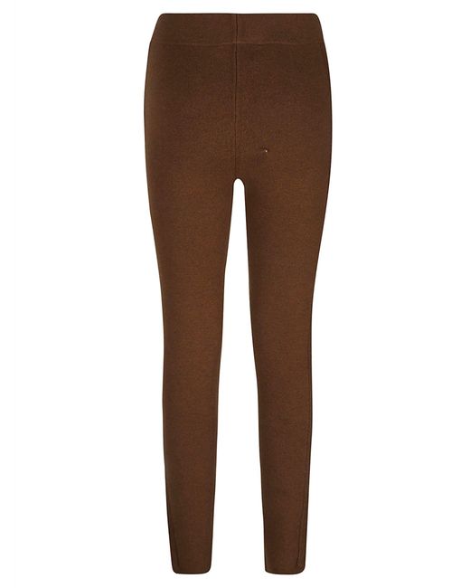 Max Mara Brown Classic Fitted Track Pants
