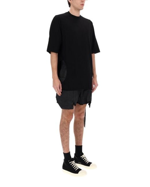 Rick Owens Black Cotton T-Shirt T-Shirts for men