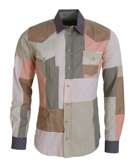 Dolce & Gabbana Gray Elegant Slim Fit Casual Shirt for men
