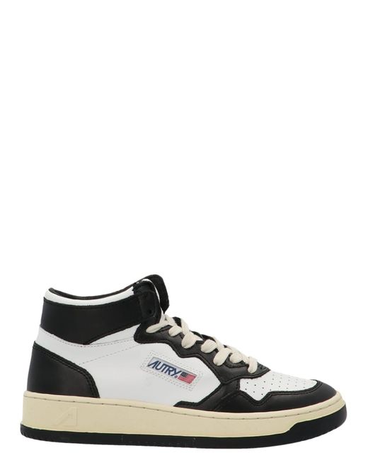 Autry White 01 Mid Sneakers