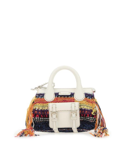 Chloé Multicolor Edith Knit Mini Tote Bag