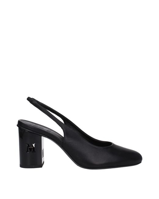 Max Mara Blue Slingback Heels Square Toe Block Heel
