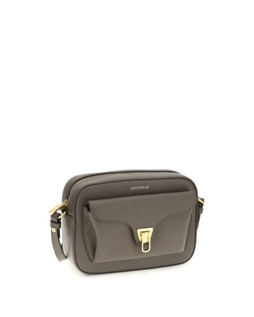 Coccinelle Gray Beat Soft Shoulder Bag Calf Leather Bos Taurus