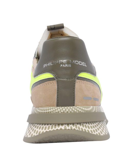 Philippe Model Green Sneakers for men