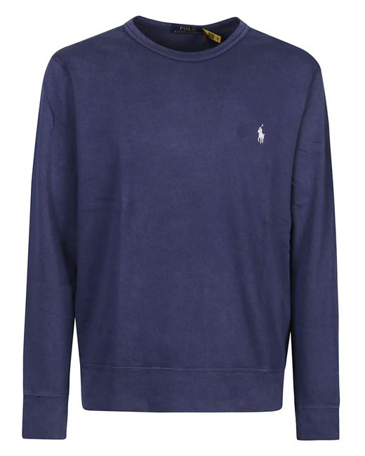 Polo Ralph Lauren Blue Terry Sweatshirt for men