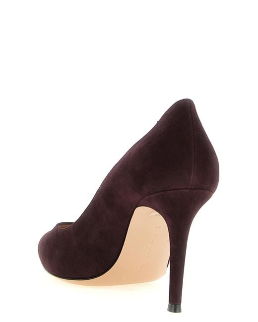 Gianvito Rossi Brown Suede Leather High Heel Pumps