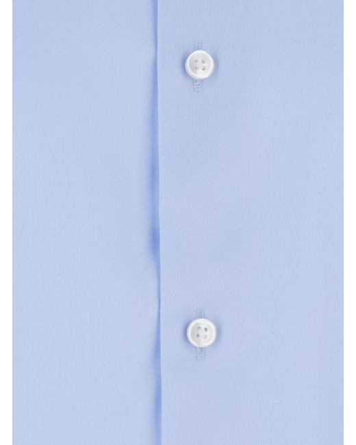 Boss Blue Shirt Hank Cotton for men