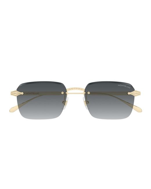 Montblanc Gray Mb0456S Linea Nib Metallo Sunglasses for men