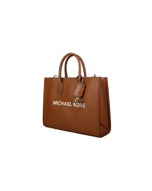 Michael Kors Brown Tote Bag Leather Tote-Bags