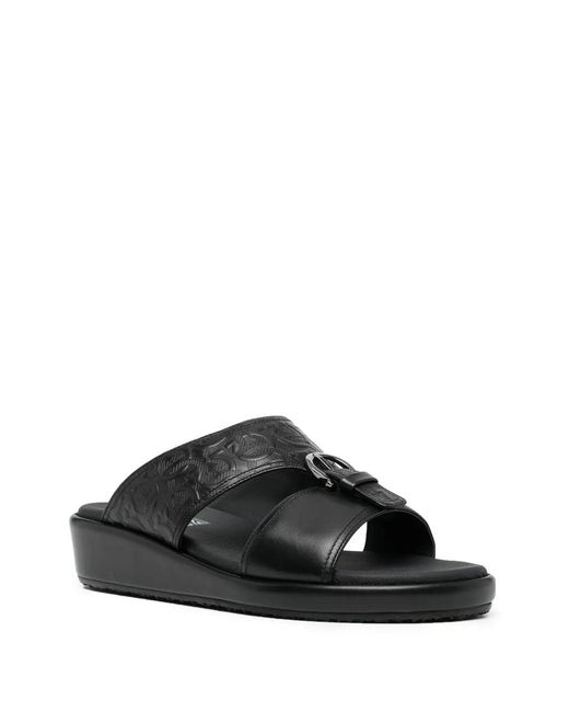 Ferragamo Black Ferragamo Murray Sandals for men