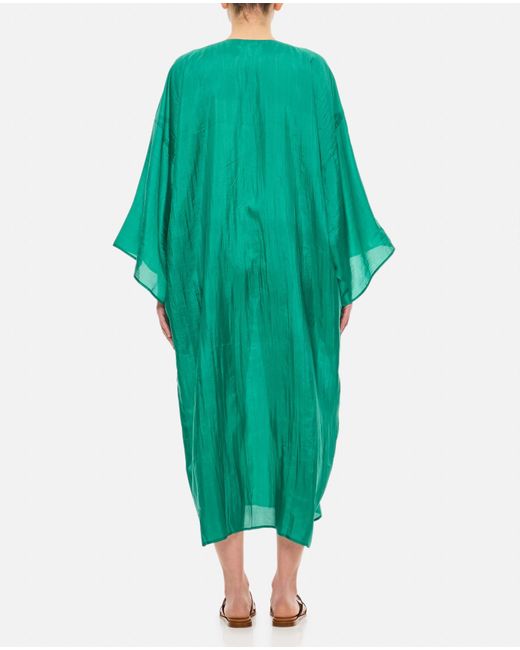 THE ROSE IBIZA Green Geisha Silk Dress