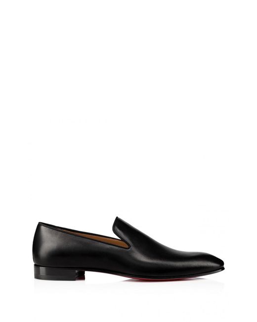 Christian Louboutin Loafers In Black Patinated Calf Leather for men