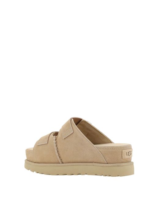Ugg White Goldenstar Hi Slide Sandals