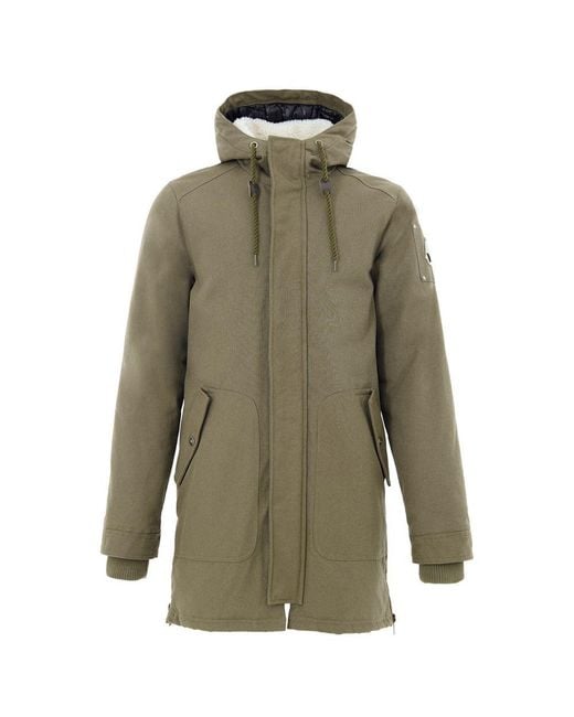 Moose Knuckles Green Leather Biker Jacket With Zipper Details for men