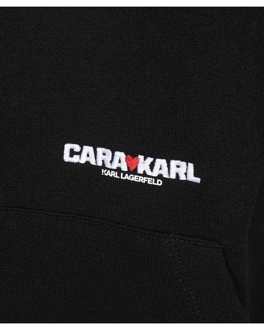 Karl Lagerfeld Black Cotton Hoodie
