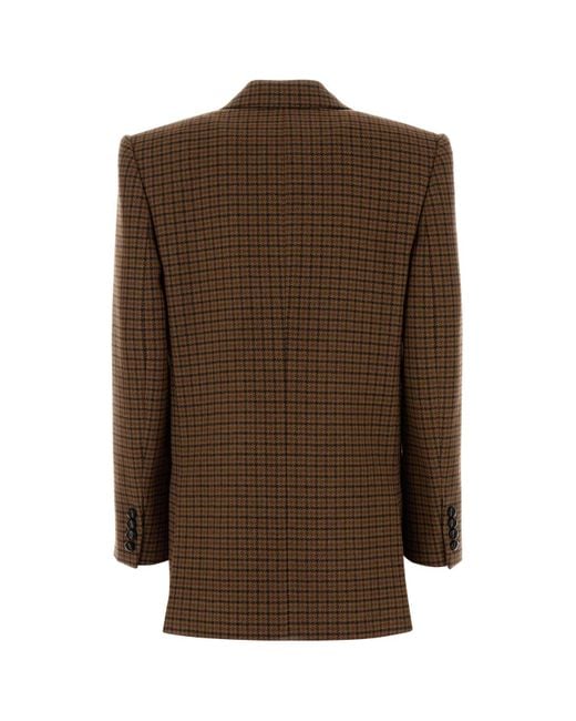 Chloé Brown Embroidered Wool Blend Blazer