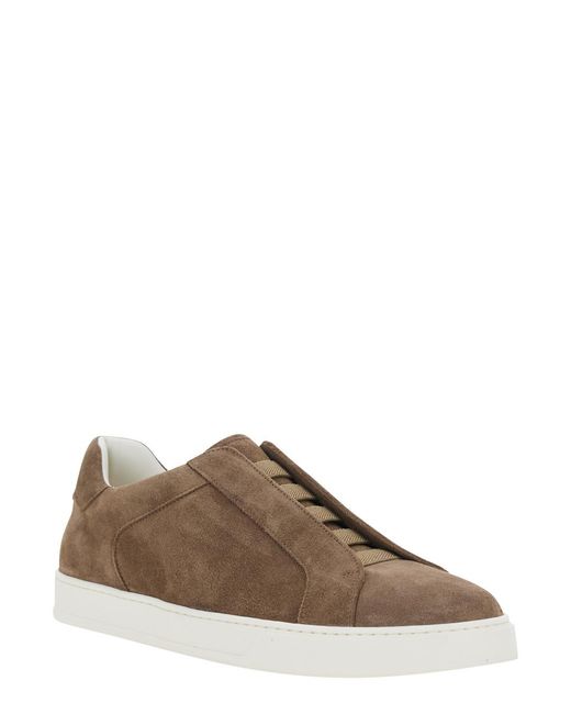Doucal's Brown Sneaker Calf for men