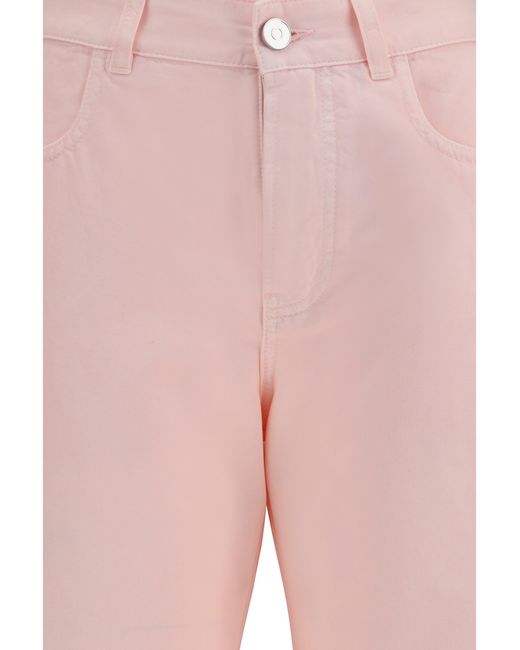 Alaïa Pink Jeans Barrel Cotton