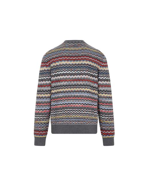 Missoni Men's Crewneck Jumper - Gray - Crew Neck