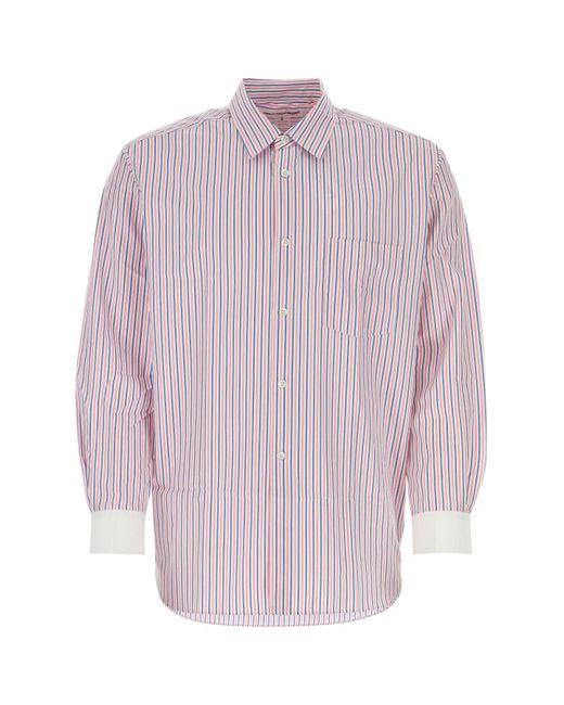 Comme des Garçons Pink Printed Poplin Shirt for men