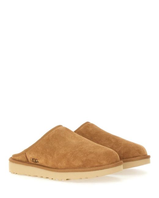 Ugg Brown Slip-On Shoes Classic Leather for men