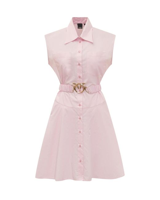 Pinko Pink Chemisier Dress