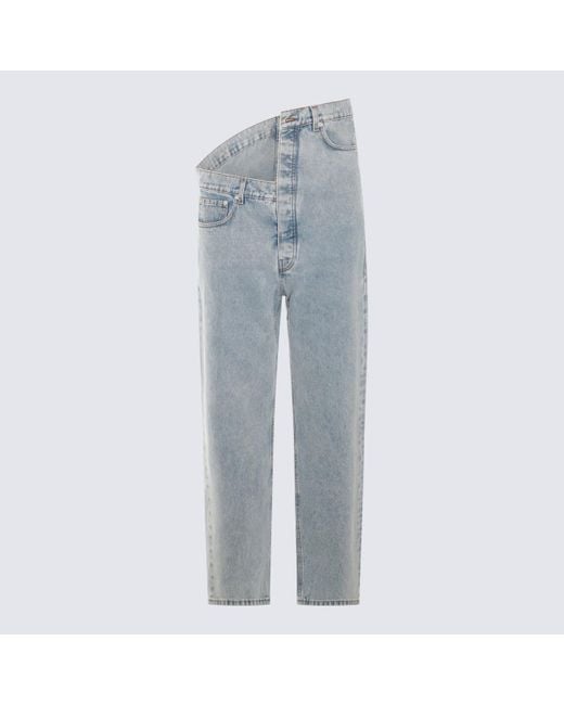 Y. Project Blue Cotton Denim Jeans for men