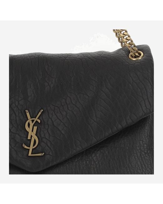 Saint Laurent Black Calypso Large Lambskin Leather Bag Shoulder