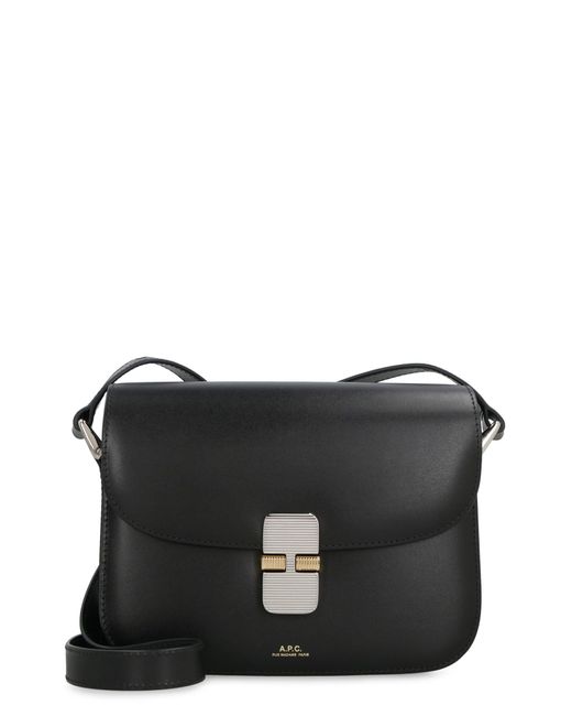 A.P.C. Black Grace Leather Crossbody Bag