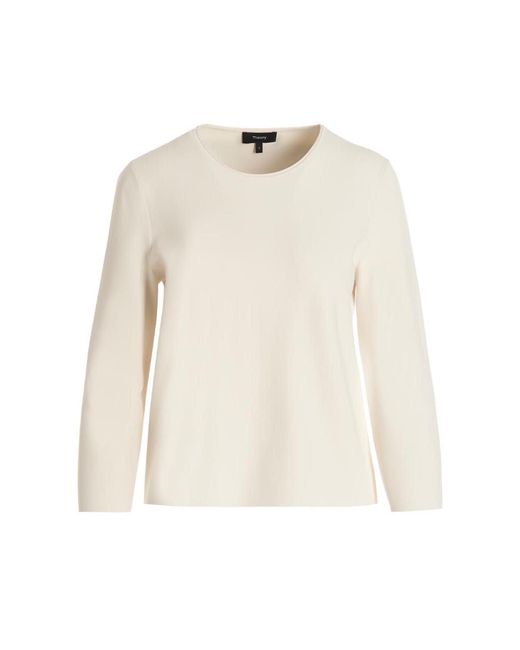 Theory White Clean Sweater